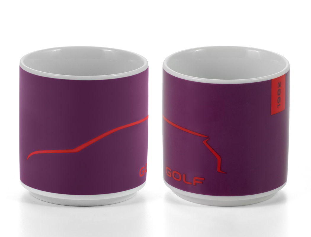Becher "Golf" in Lila/ Rot