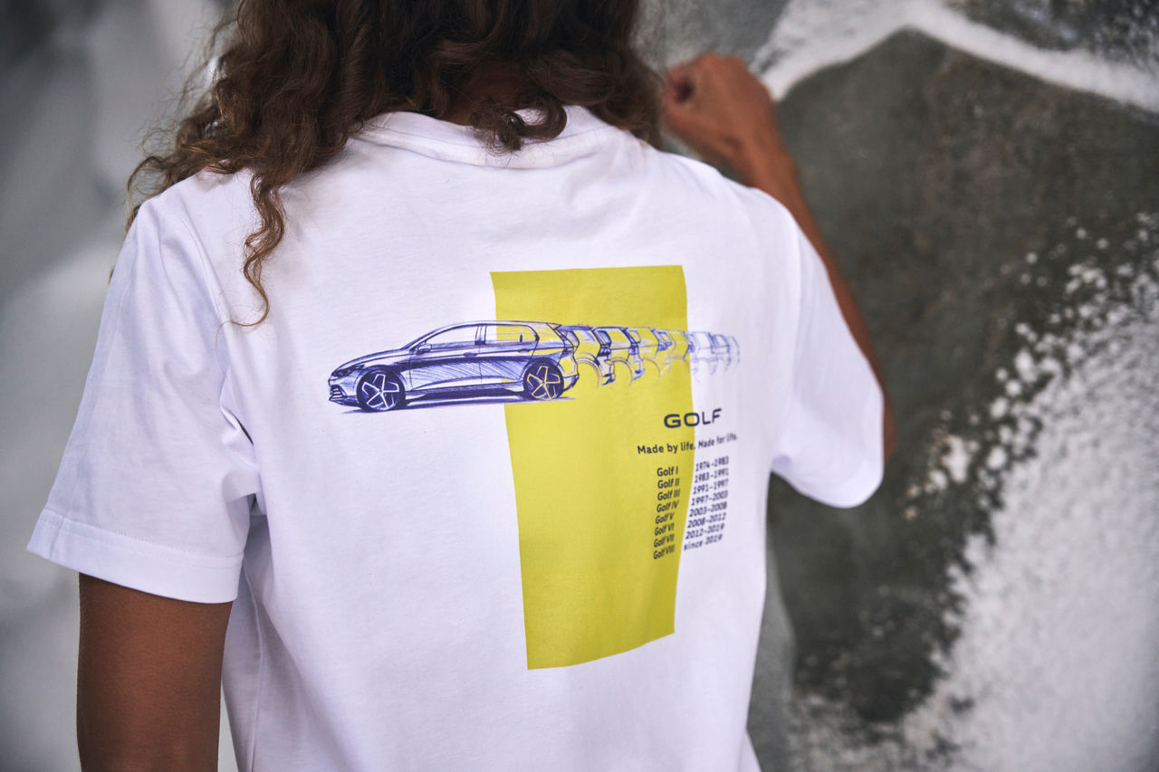T-Shirt "Golf", Unisex, Weiß, XL