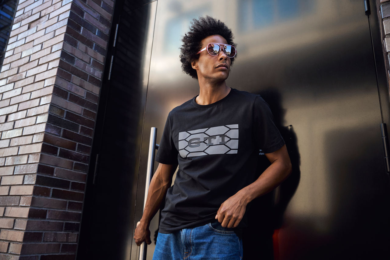 T-Shirt "GTI", Unisex, Schwarz, S