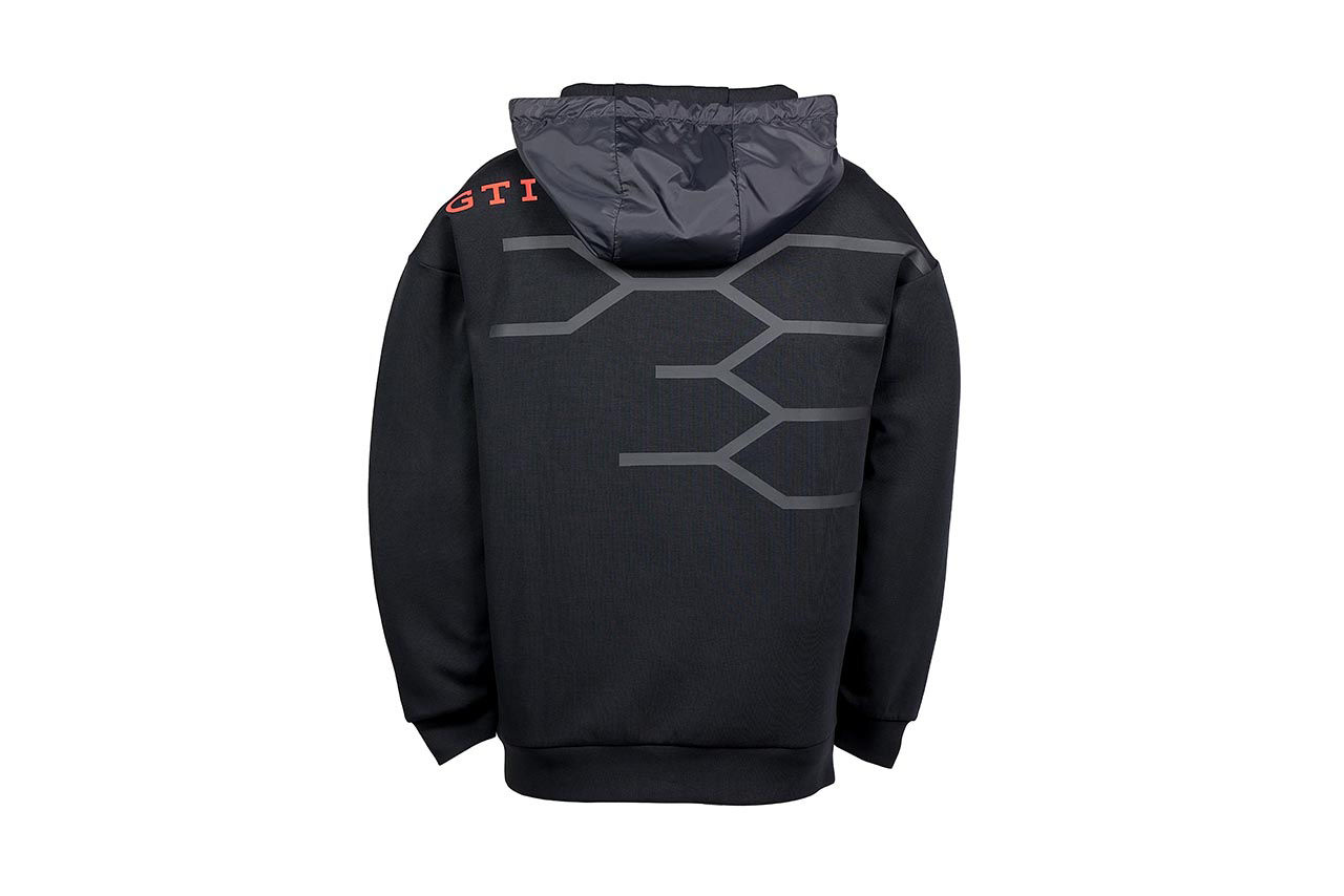 Hoodie "GTI", Wabendruck, Herren, Schwarz, M