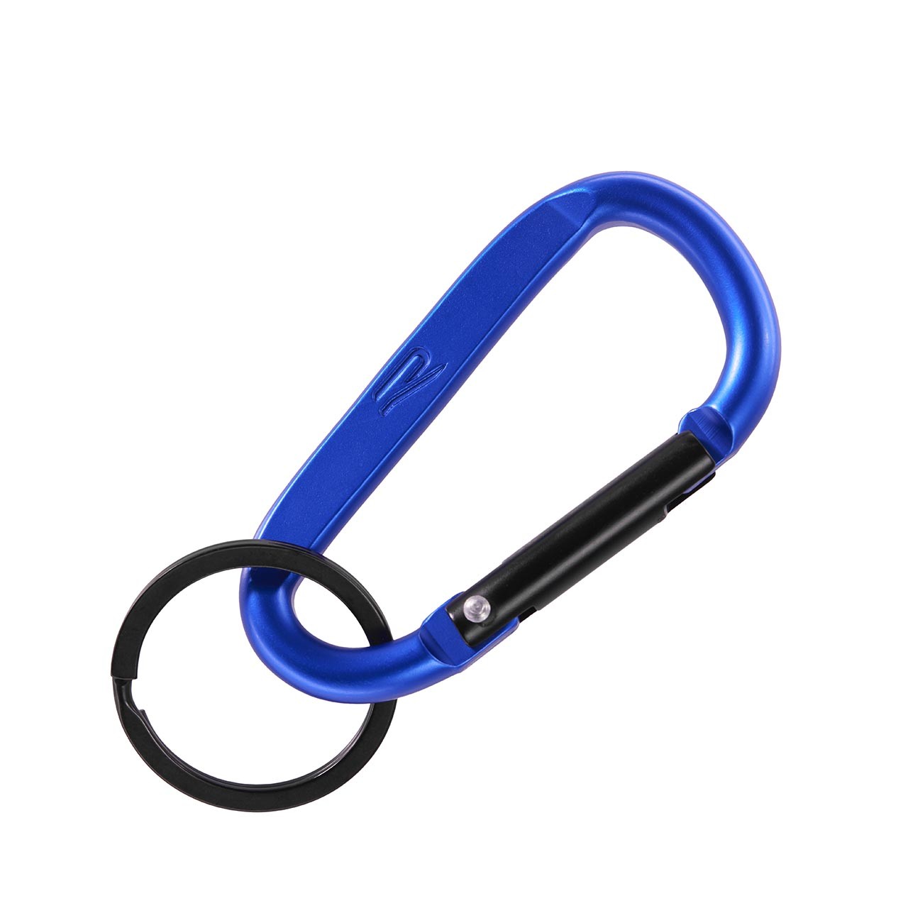 "R" Schlüsselanhänger Edelstahl, Schwarz/Blau