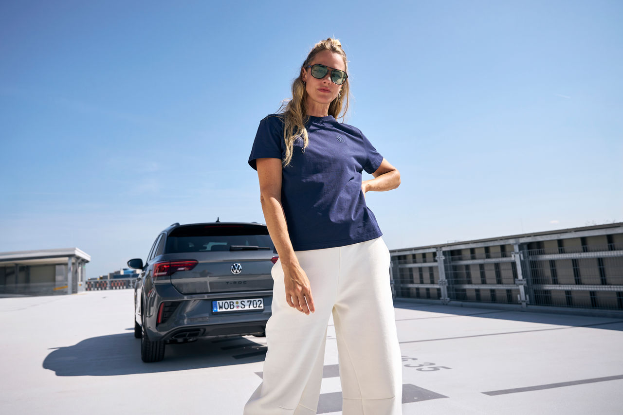 Damen T-Shirt "Volkswagen" Classic, Dunkelblau, L