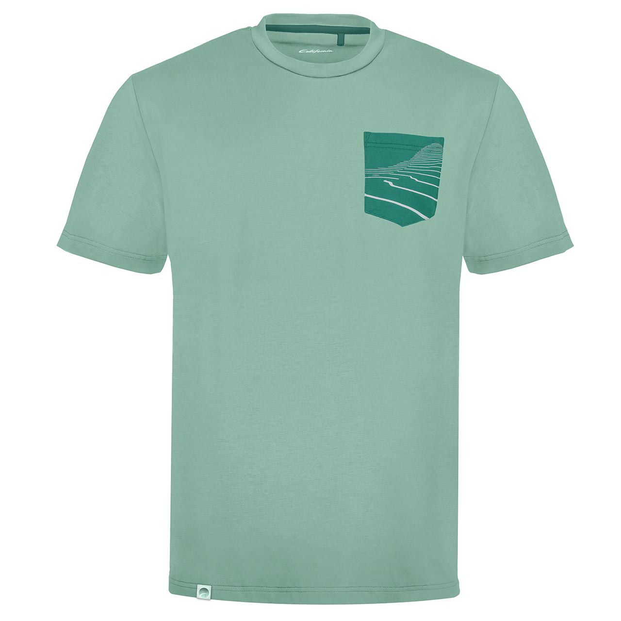 T-Shirt "California", Brusttasche, Herren, Grün, XXL