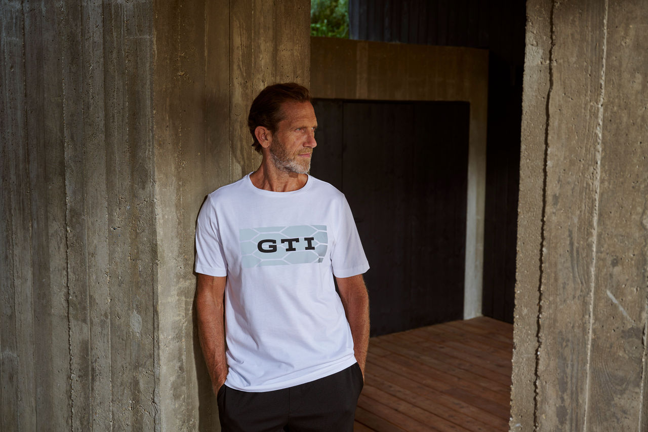 T-Shirt "GTI", Unisex, Weiß, S