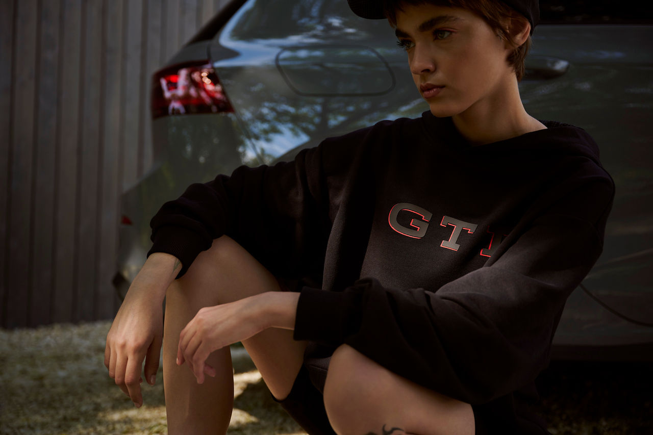Hoodie "GTI", Golf 1, Unisex, Schwarz, XL