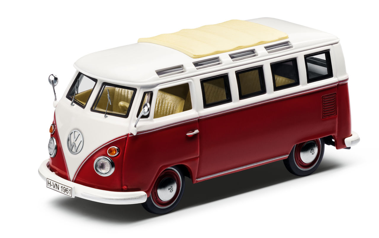 Modellauto "T1c Samba Bus", 1:43, Rot/Creme