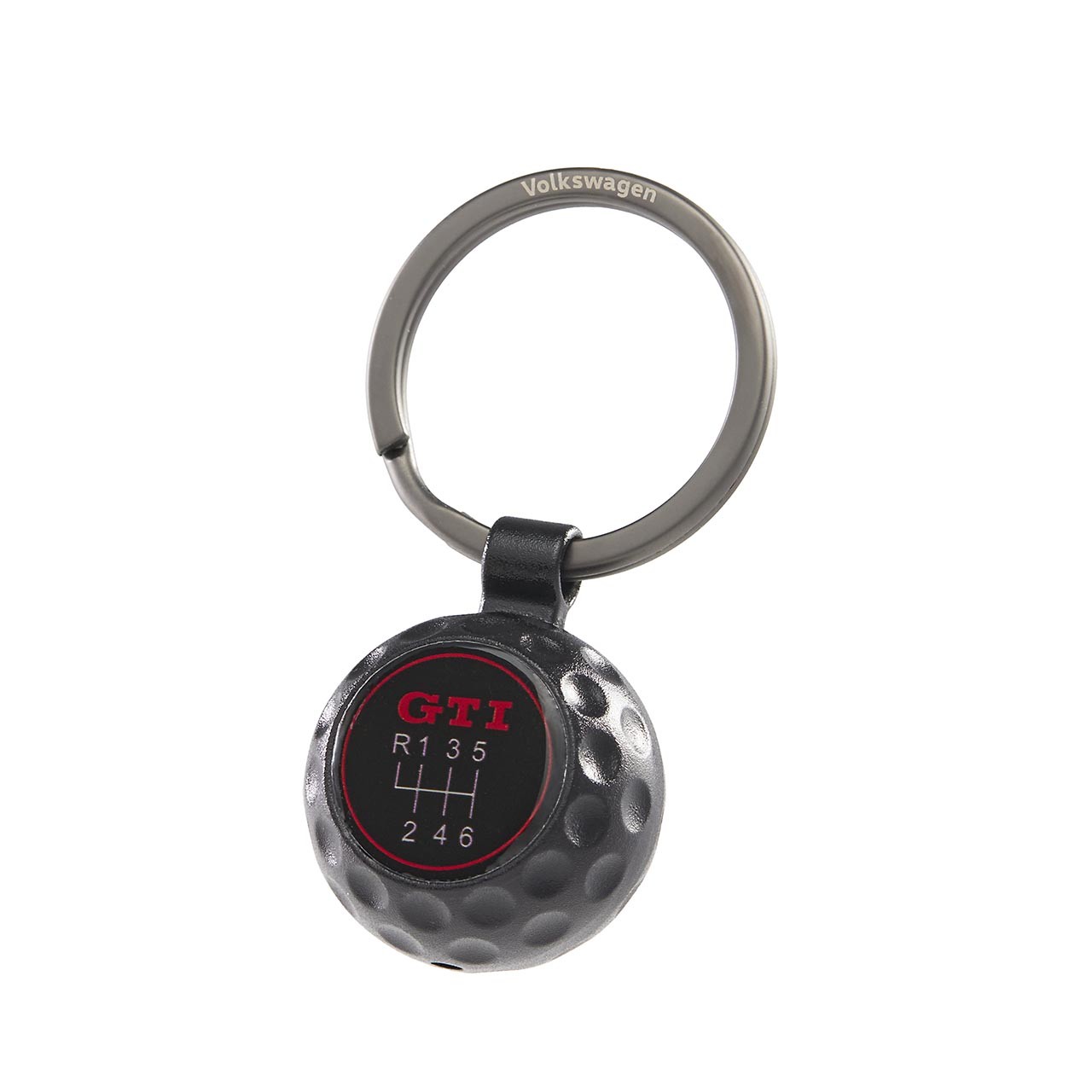 GTI Schlüsselanhänger Golfball-Optik, Schwarz