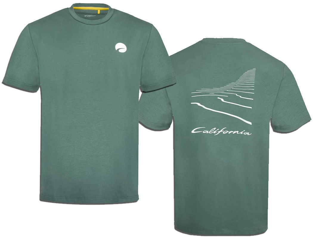 T-Shirt California mit Rückenprint für Herren, Grün