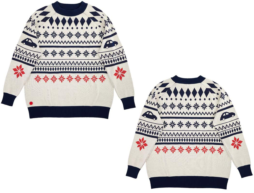 Strickpullover, winterliches Design