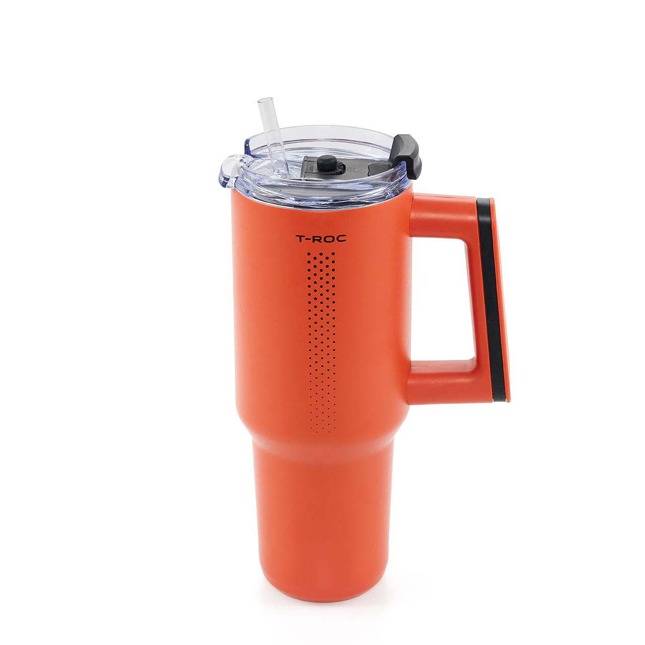 Trinkbecher "T-Roc", Flame Red, mit Trinkhalm