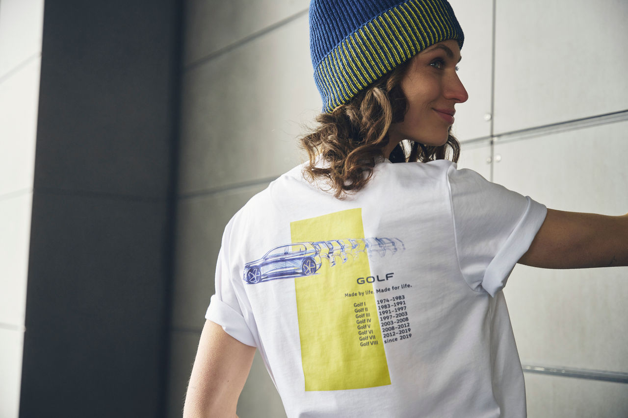 T-Shirt "Golf", Unisex, Weiß, XL