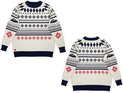 Strickpullover mit winterlichem Design
