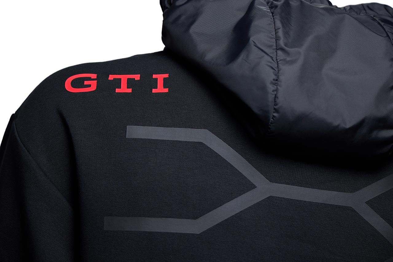 Hoodie "GTI", Wabendruck, Herren, Schwarz, M