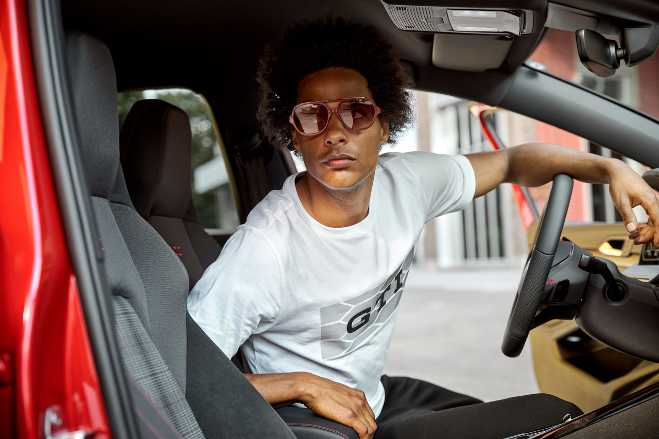 T-Shirt "GTI", Unisex, Weiß, S