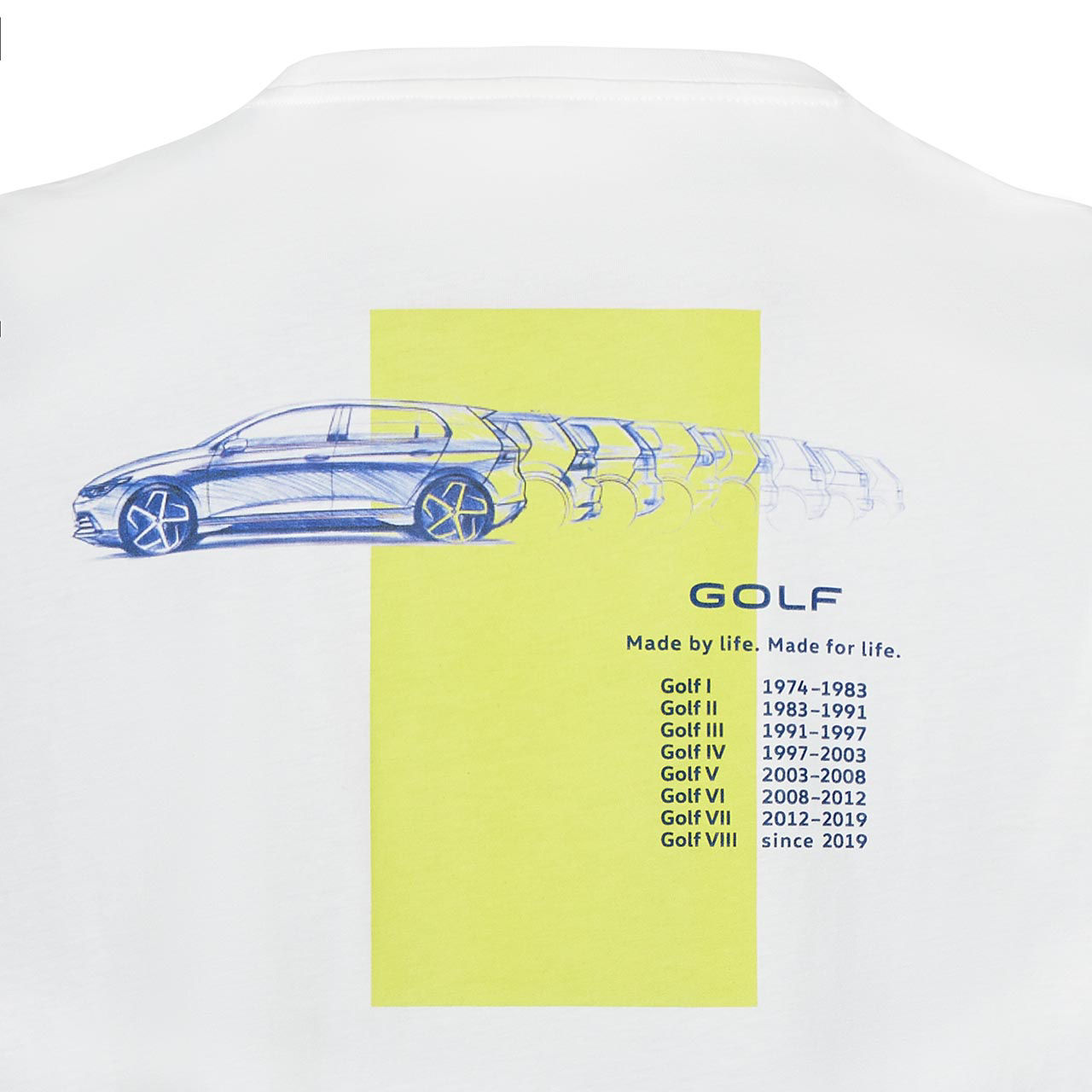 T-Shirt "Golf", Unisex, Weiß, XL