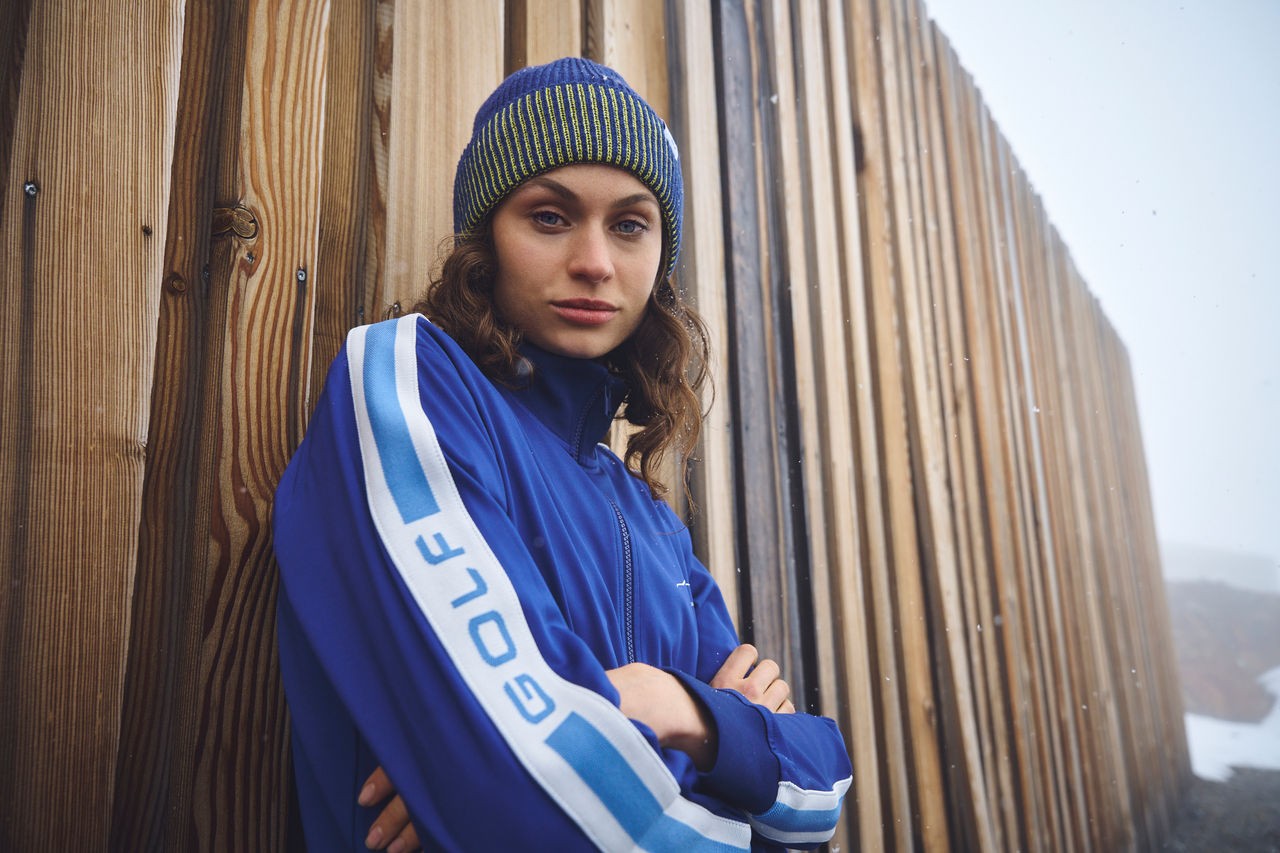 Mütze Dunkelblau/Gelb, Baumwolle, Golf Kollektion