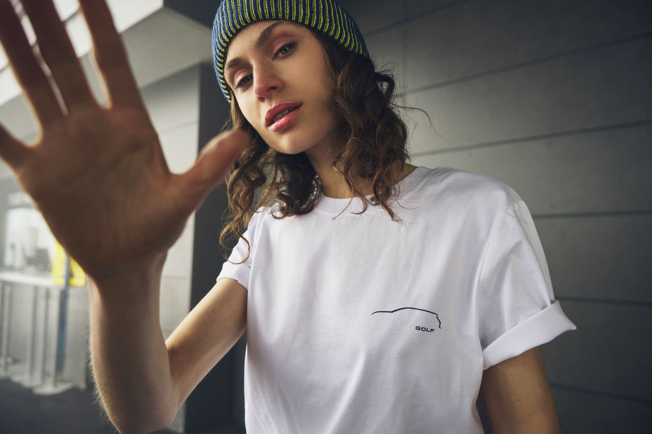 T-Shirt "Golf", Unisex, Weiß, XL