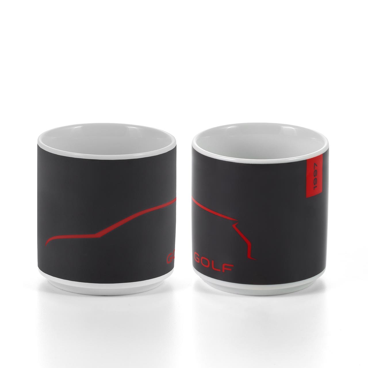 Tasse Dunkelgrau/Rot, 1997, Golf Kollektion
